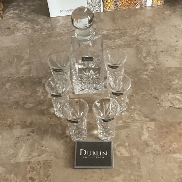 Dublin Seven Piece Crystal Decanter Set